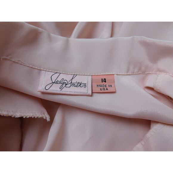 Vintage Jaclyn Smith Shirt 14 Light Pink Short Sleeve Button Down Made USA - Picture 6 of 7